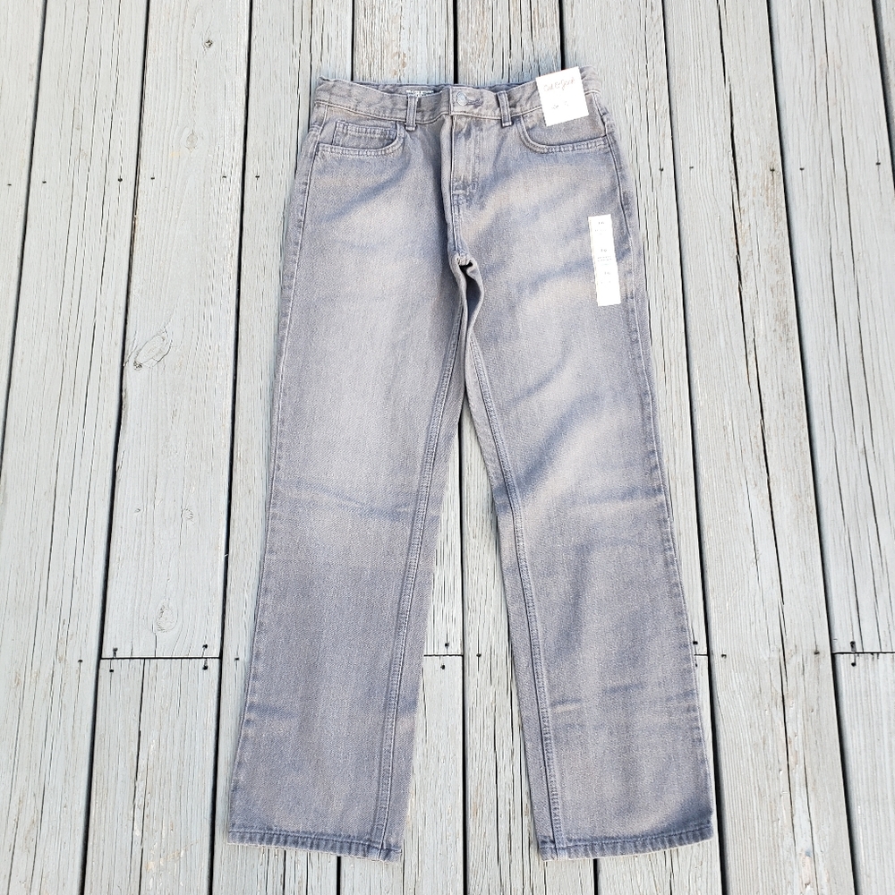 Cat & Jack Relaxed Straight Grey Jeans - Size 16